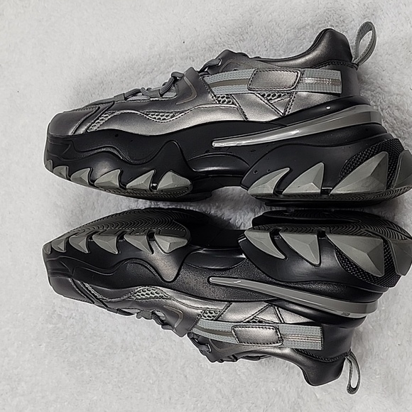 Asos Design Chunky Sneakers In Gunmetal - Picture 11 of 15